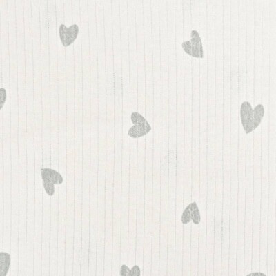 Puuvillainen kylkineule sydämillä - harmaa