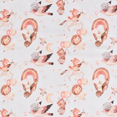 Söpö lasten teemainen trikoo printti - valkoinen