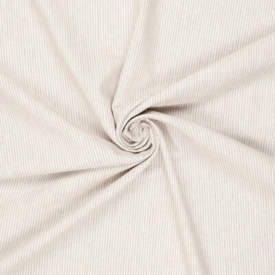 Hør blanding med smalle striber natur i 60% hør og 40% bomuld, 155 g/m²