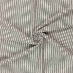 Hør blanding med striber sort i 60% hør og 40% bomuld, 155 g/m²