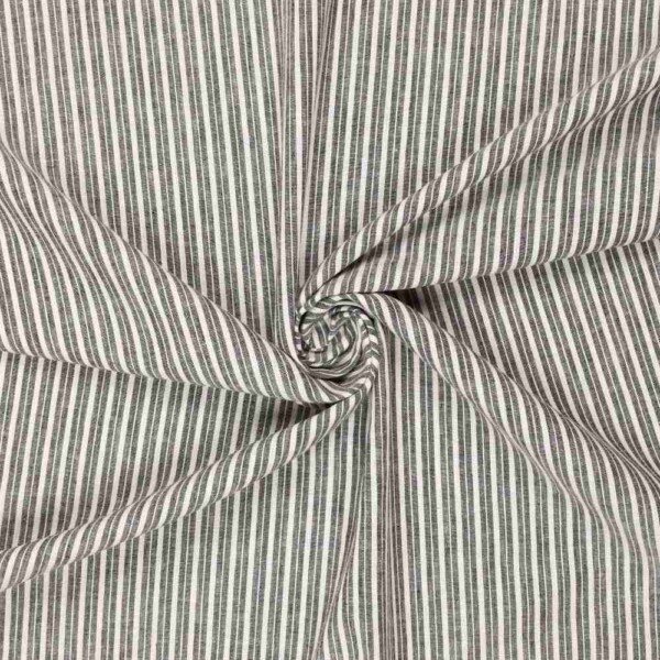 imgi_3_0936997_1-Lira Stripe Black Big Hør blanding med striber sort i 60% hør og 40% bomuld, 155 g/m²