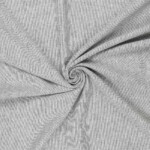 Hør og bomuld stof med smalle sorte striber, vævet 155 g/m² variant 2