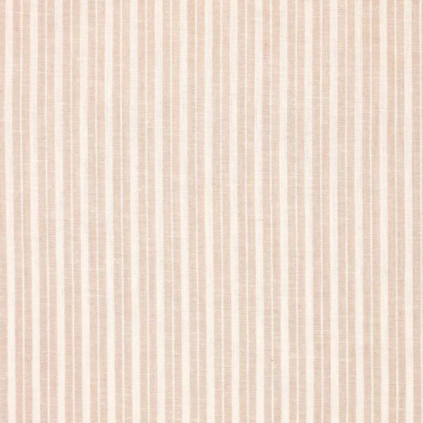 Detalje af natur striber i hørblanding, Oekotex