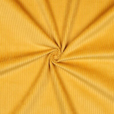 Bredriflet fløjl - Yellow - Billede 2