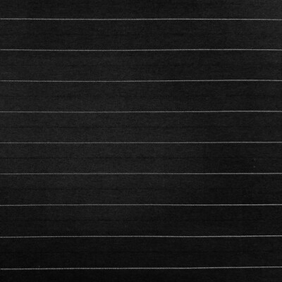 Sort foerstof med pinstripes i 100% polyester - detalje