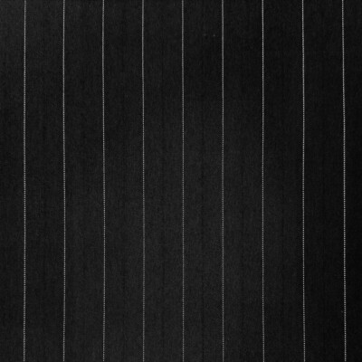 Sort foerstof med pinstripes i 100% polyester - detalje