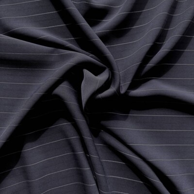 Navy blue pinstripe lining - fabric by the metre for blazers and coats