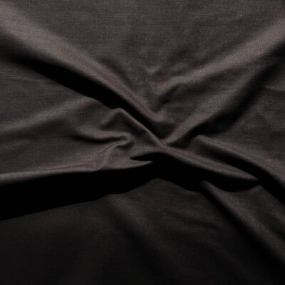 Dark brown denim in 65% cotton and 35% polyester, 120 g/m²