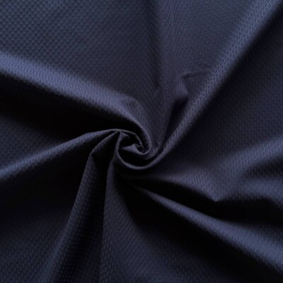 Jacquard metervare marineblå, 140 cm bredde