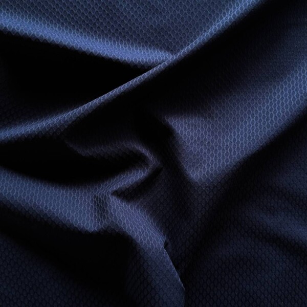 Laivastonsininen jacquard 100% polyesteriä, 120 g/m²