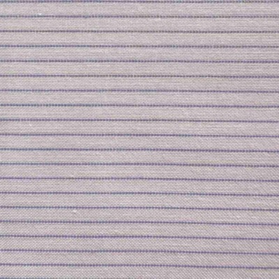 Vævet poplin med smalle blå striber, 140 cm bred