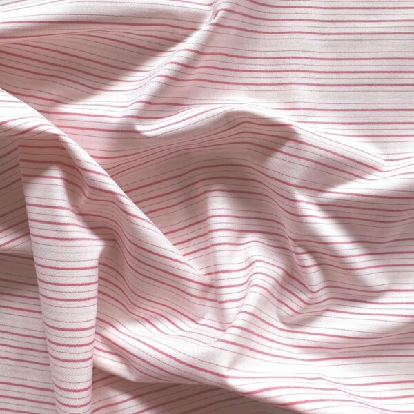 IMG_0236 Poplin with red stripes, 50% polyester 50% cotton, 120 g/m²