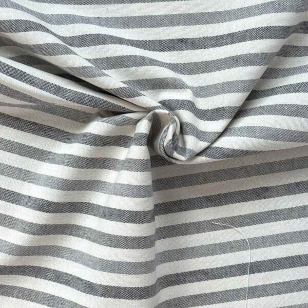 Detail of half panama with wide gray stripes in woven structure