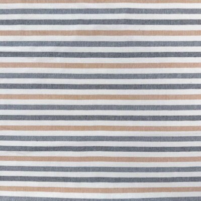 Semi-panama upholstery fabric with wide yellow stripes, woven quality