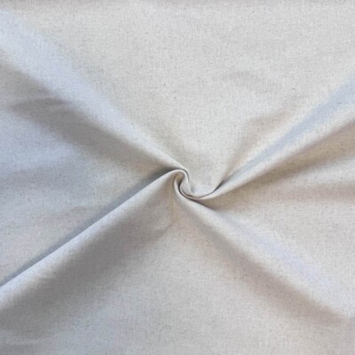 Halvpanama ensfarvet natur ecru vævet boligstof med tydelig struktur
