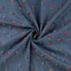 Chambray bomuldsstof med broderi set i fuld bredde 140 cm