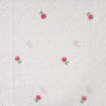 Broderi bomuld blomster hvid i 100% bomuld 100 g/m²