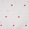 Embroidered cotton hearts white in 100% cotton 100 g/m²