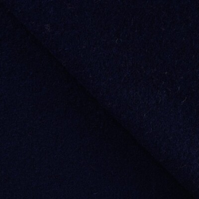 100% Uld - Mørk navy, kogt uld (bouclé) 400 g/m2