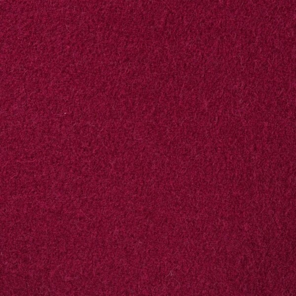 Mørk bordeaux kogt uld bouclé struktur close-up