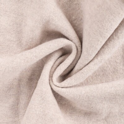 100% uld kogt uld bouclé lys sand meleret metervare