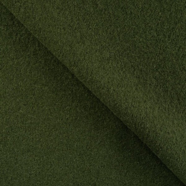 100% Uld - Oliven, kogt uld (bouclé) 400 g/m2