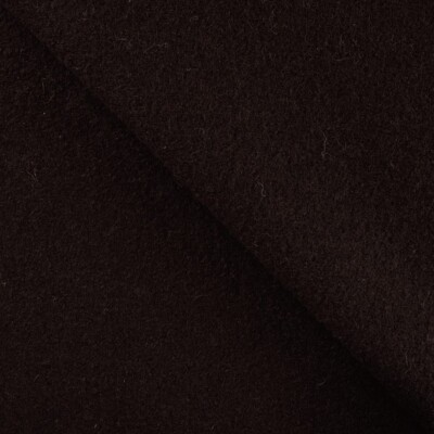100% Uld - Mørk brun, kogt uld (bouclé) 400 g/m2