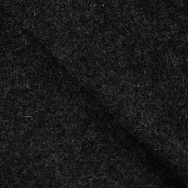 Boiled wool bouclé detail in anthracite color