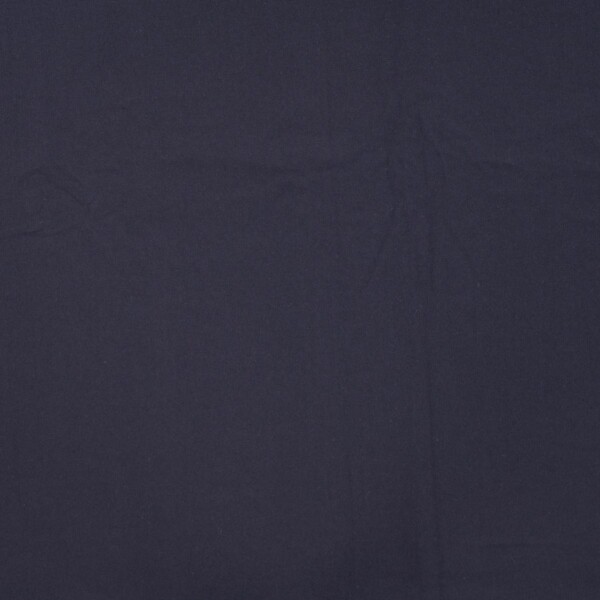 Mørk marine ensfarvet jersey med 4-vejs stræk og Oekotex 100