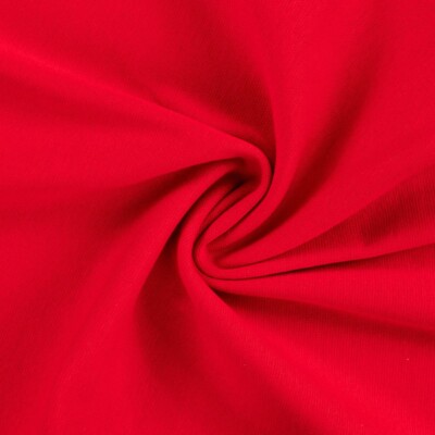 Rib - Klar rød rundstrikket rib 230 g/m² 180 cm