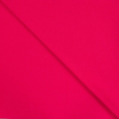 Klar fuchsia rundstrikket rib i 95% bomuld, 230 g/m2