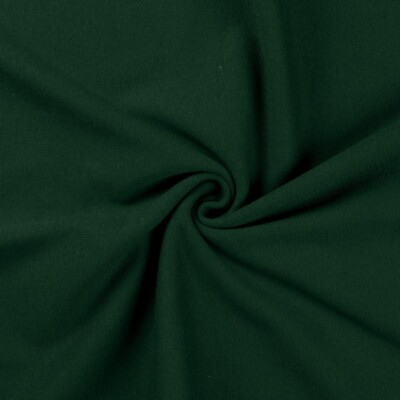 Rib knit fabric wholesale bottle green in circular-knitted cotton and spandex