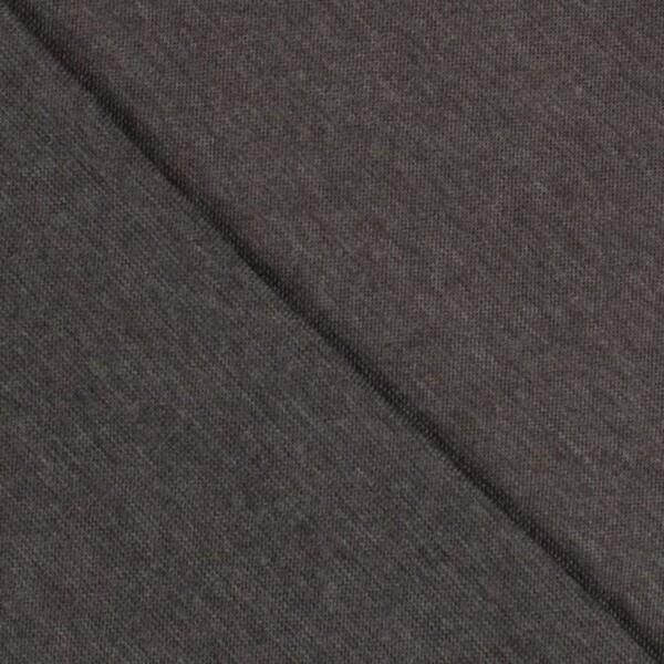 Mørk gråmeleret rib jersey metervare til ribkanter