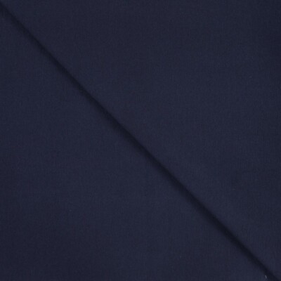 Mørk marine rundstrikket rib i 95% bomuld, 230 g/m2