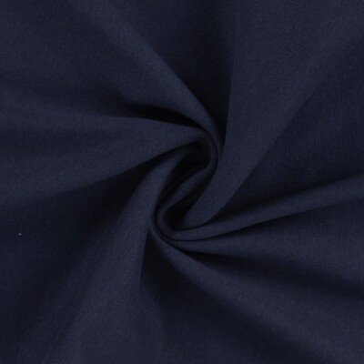 Rib - Mørk marine rundstrikket rib 230 g/m² 180 cm