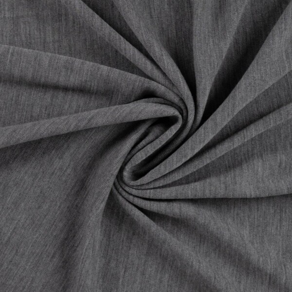 Merino wool jersey medium gray mottled in 100% wool