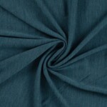 Merino wool jersey fabric Petrol melange in single jersey knit