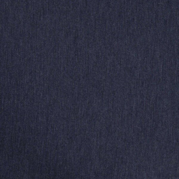 Nærbillede af merino uld jersey i navy meleret
