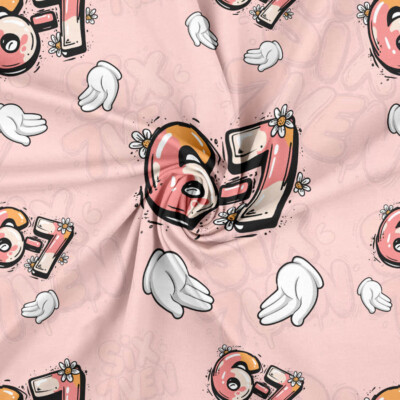 Jersey med print Six Seven Design Girls v6 i 160 cm bredde