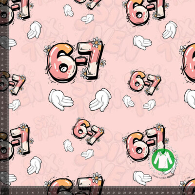 Six Seven Design Girls v6 digitalprint jersey stof 220 g/m²