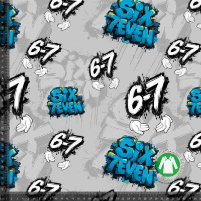 Six Seven Design v1 digital print stof i jersey 220 g/m²