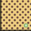 Jersey metervare prikket Banana/Pecan 160 cm bred