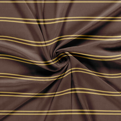 Viscose med horisontale striber - pecan/banana