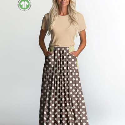 Forårs Prikker - Pecan/Pink