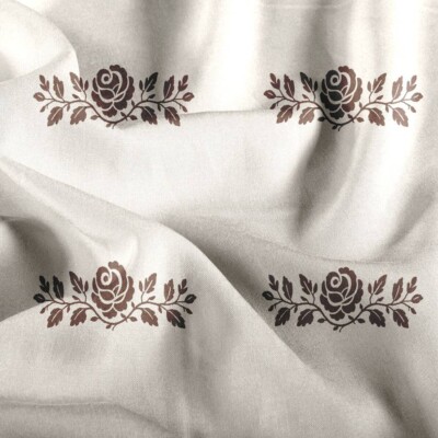 Viskoosi ruusuilla - vaaleanpunainen/pekaani