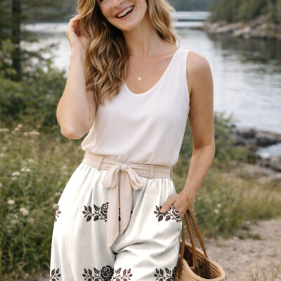 Viscose med roser - klassisk offset