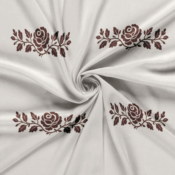 Viscose med roser - klassisk offset