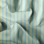 Viscose med striber - himmelblå/banana