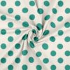 Forårs Prikker - Offwhite/Teal rotationsprint jersey 220 g/m²