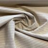Halv panama boligstof med smalle beige striber på natur bund, 150 cm bred
